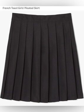 French Toast Black Girls' Pleated Mini Skirt
